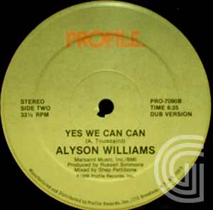 Alyson Williams Yes We Can Can (vocal, dub version)