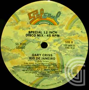 GARY CRISS - Rio De Janeiro - 12 inch 45 rpm