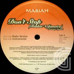 MARIAH CAREY - Don't Stop (Funkin' 4 Jamaica) feat. Mystikal (radio, instrumental) / Never Too Far (radio, album) - 12 inch 45 rpm