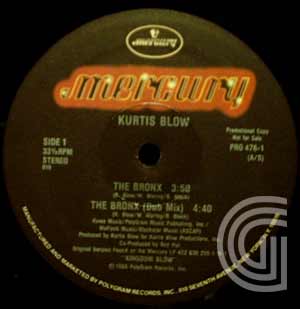 KURTIS BLOW - The Bronx (vocal, dub, instrumental) / Unity Party Jam - 12 inch 45 rpm